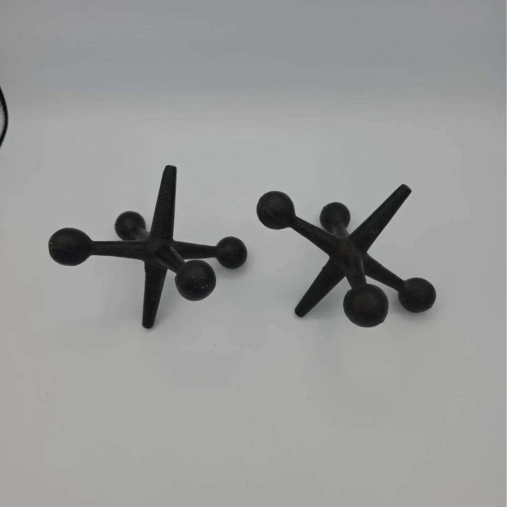 Jacks Bookend Pair Cast Iron Doorstop 6 1/2
